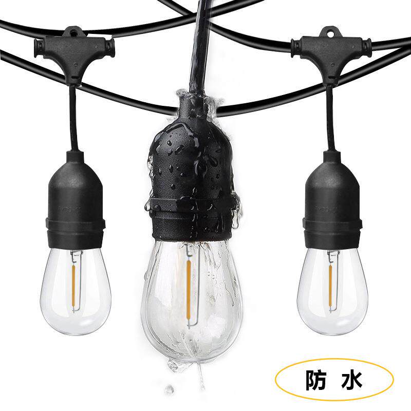 直插电S14 led灯串 E27螺口灯泡 户外防水装饰照明灯庭院氛围灯