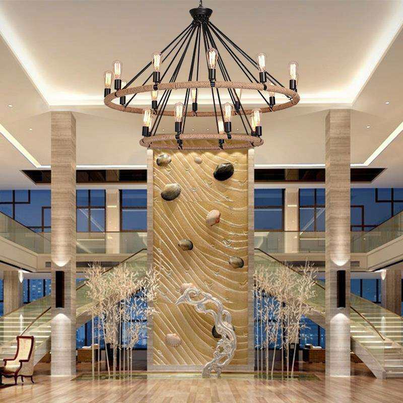 【】复古工业麻绳吊灯仿古服装店火锅店餐厅酒吧商用灯具家用,电子元器件市场,集成电路（IC）,淘宝优惠券,粉丝福利购,淘宝优惠卷