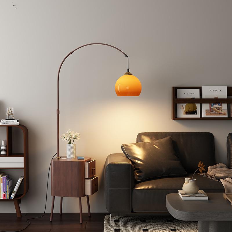 F7NN1法式中古风落地灯客厅卧室轻奢沙发旁边几床头柜复古台