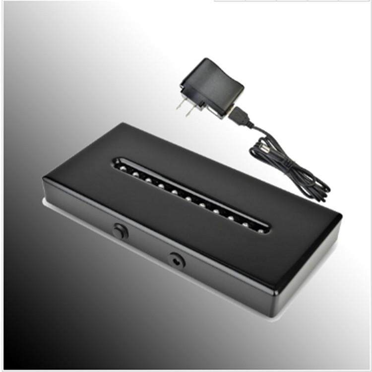 黑色长方形LED发光灯座 钢琴漆喷漆 101*210*25mm