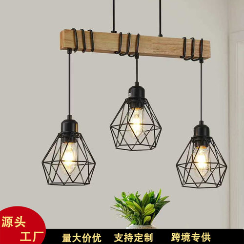 跨境现代简约吊灯钻石铁艺工