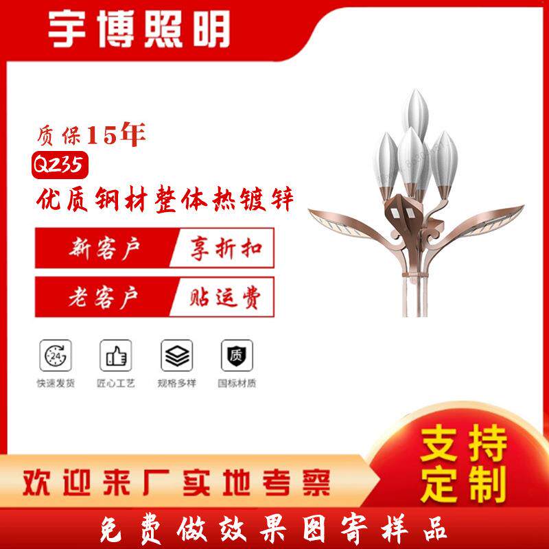 超亮户外公园广场路灯市电路灯芝兰玉树太阳能路灯高杆灯厂家