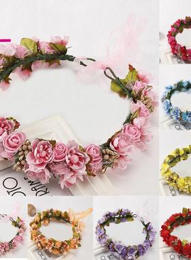 Women Bridal Flower Headband Crown Hair Accessories hairclip