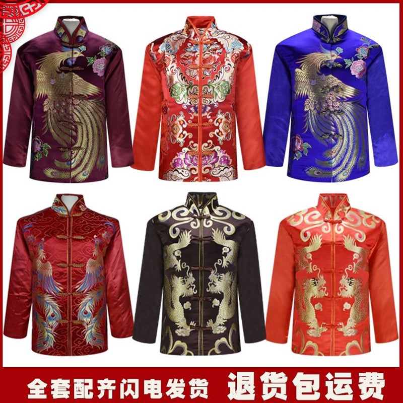 速发男全套七件套人衣丧葬殡葬用品去世死人套老寿士装冲喜服