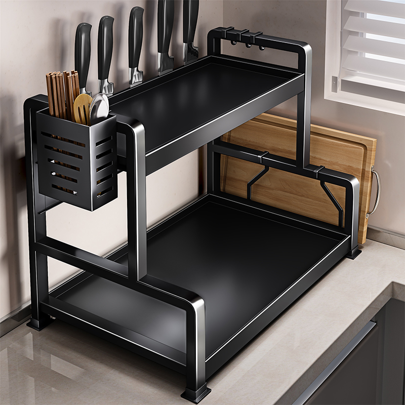 速发免丝房厨螺调料置物架多层筷子刀架多功能台面调味厨具用品收