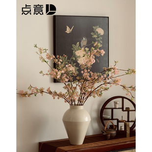 速发花民摆件客厅插花意境手工景德镇白色陶瓷大中式复古瓶宿装饰