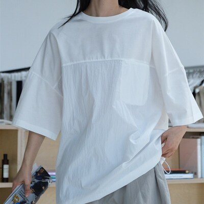 速发M龙Mas尼aT街夏季新款恤头廓形轻盈舒适宽松休闲上衣