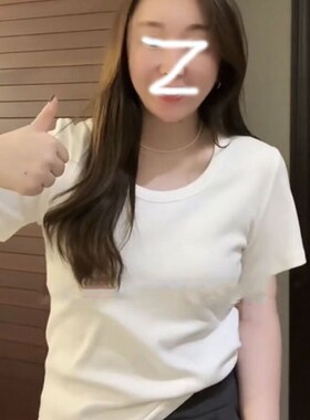 速发大码装u024夏季肩款遮肚子2领打底上衣白色正新t恤