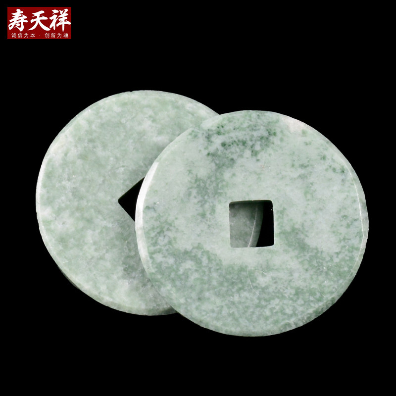 速发高档玉石鲁晶殡葬用品下葬陪随葬水山玉钱币冥都通墓宝地包邮