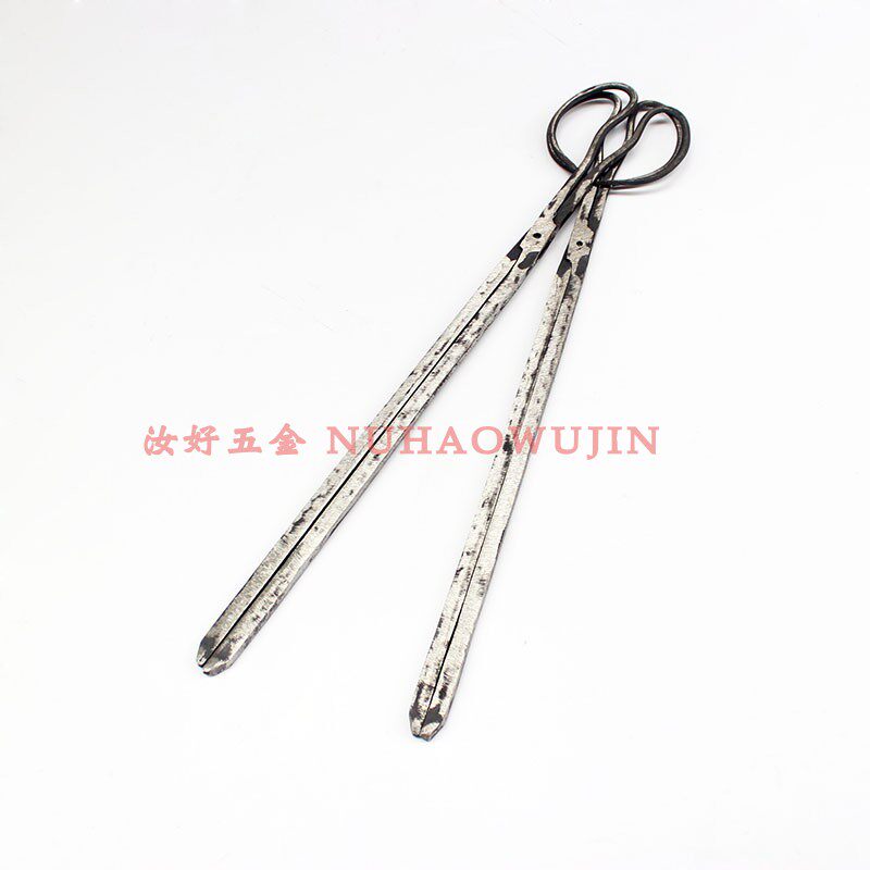 速发手工锻打不锈钢柴火钳不锈铁钳拾物钳子环卫清洁工具夹持垃圾