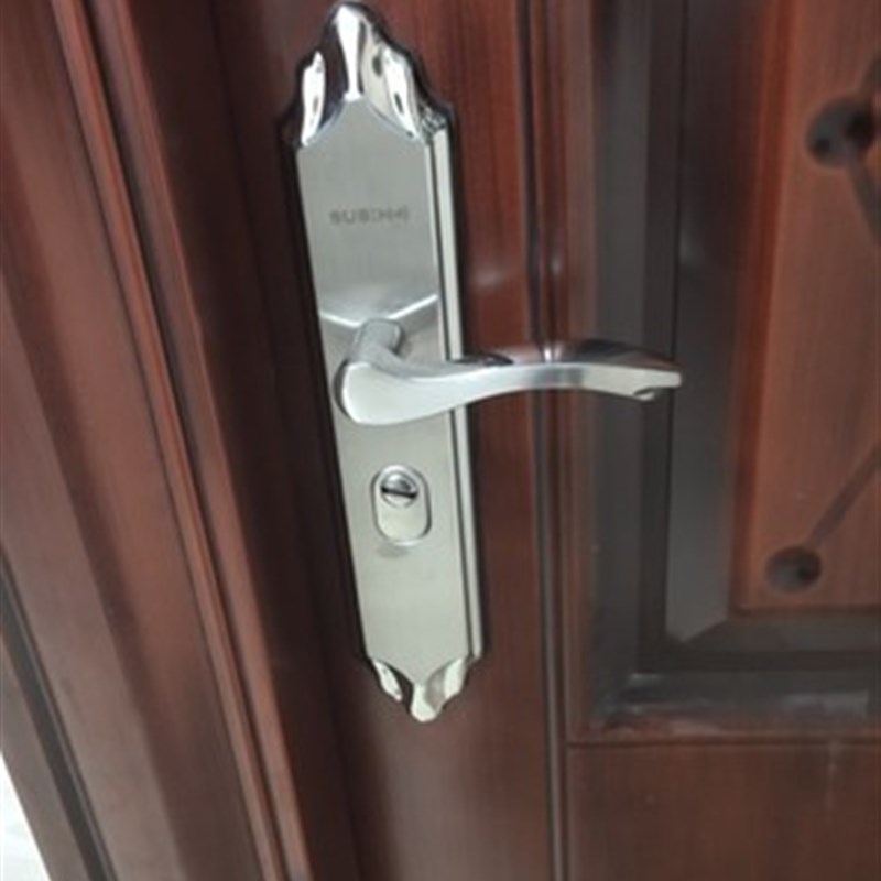 速发不锈钢锁拉手把手面板通用型配件家用大门手把一副耐用不断