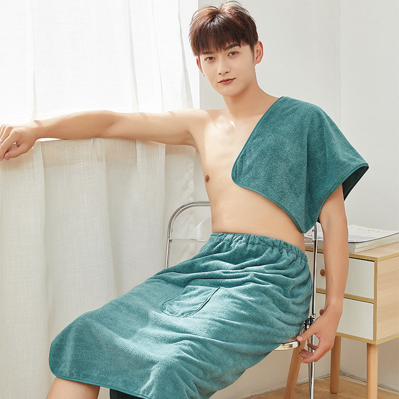 速发百变可穿浴巾男款夏季2022男士裹巾家用大浴裙吸水速干不掉毛