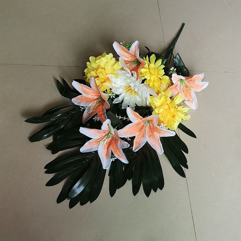 速发清明花束花祭祀手捧花百合菊花追思祭祖扫墓直赵之周
