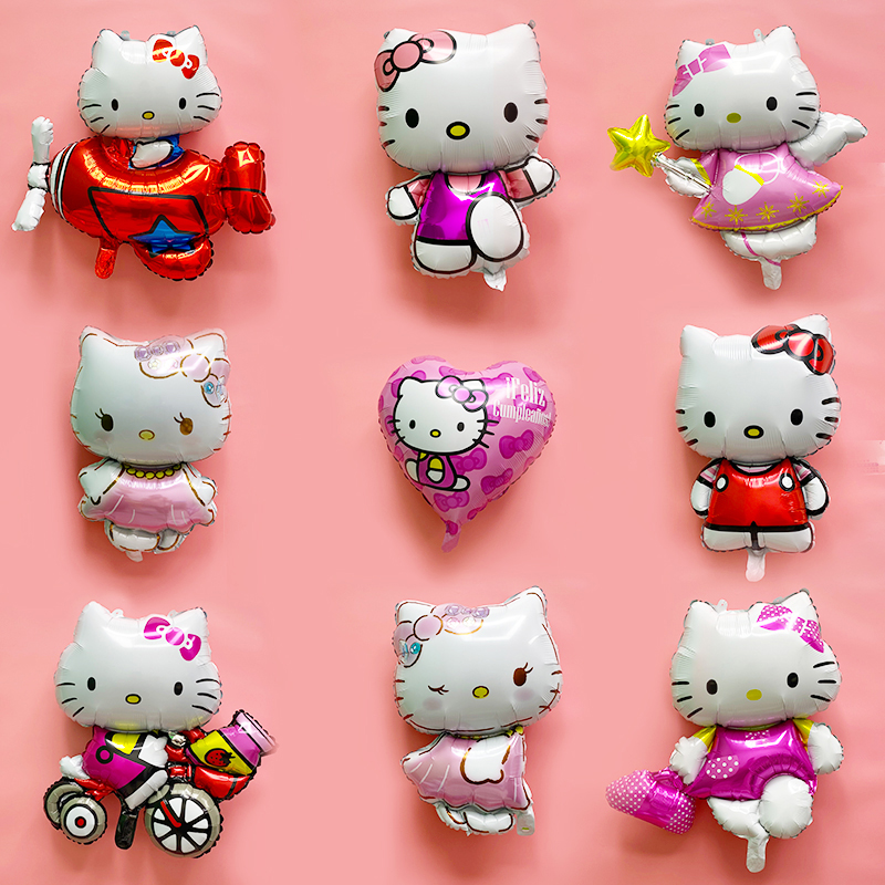 速发Heo猫友膜气球蝴送气球蝶小朋滤儿童生日场景氛围布置