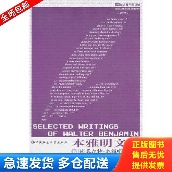 正版库存书9787500425618 本雅明文选 （德）本雅明　著,陈永国,马海良　编 中国社会科学出版社