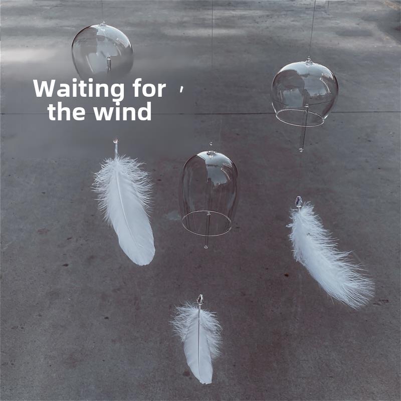 MR ZHANG玻璃风铃原创【等风来】羽毛风铃少女生日礼物唯美简约男