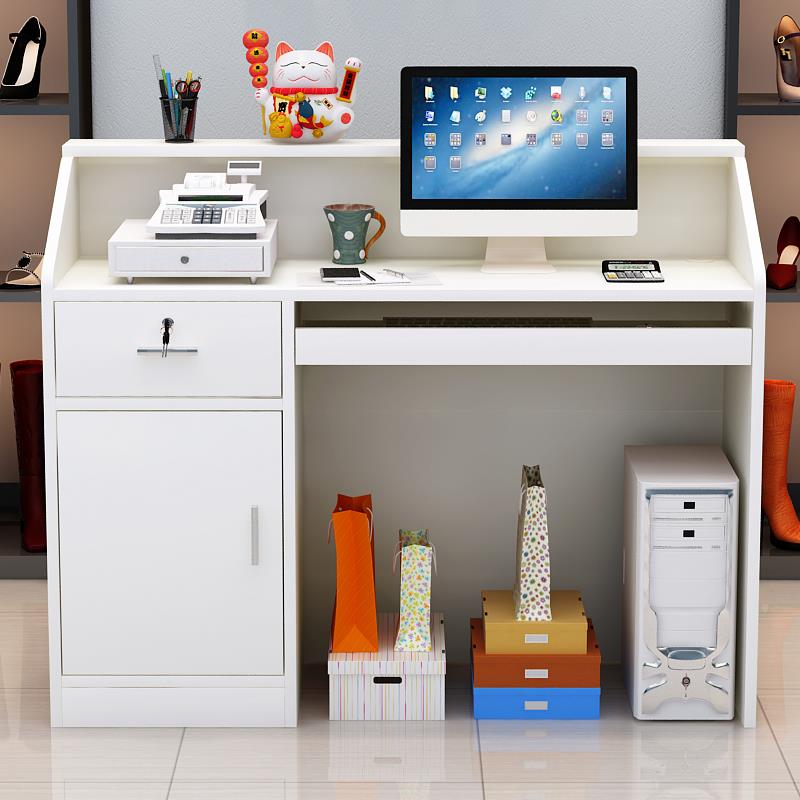 包邮简约现代小型收银柜台服装店前台超市饭店接待台电脑吧台柜台