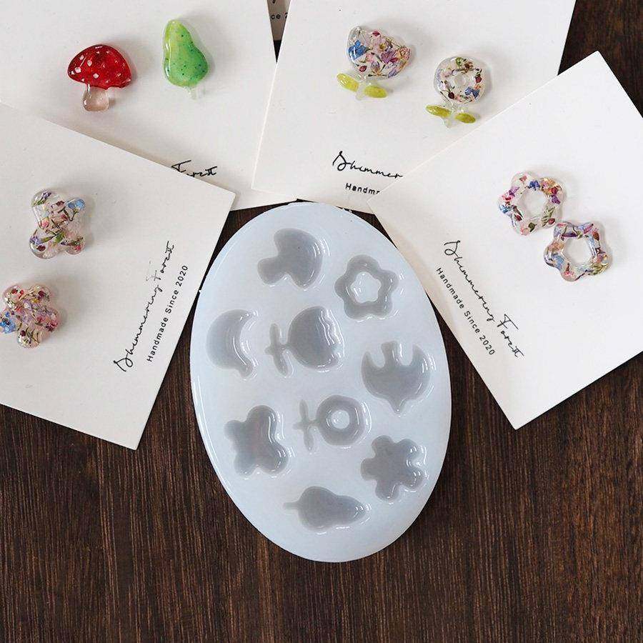 微光小森林花鸟集耳钉模具滴胶饰品手工diy食品级硅胶原创设计,厨房/烹饪用具,DIY模具,淘宝优惠券,粉丝福利购,淘宝优惠卷