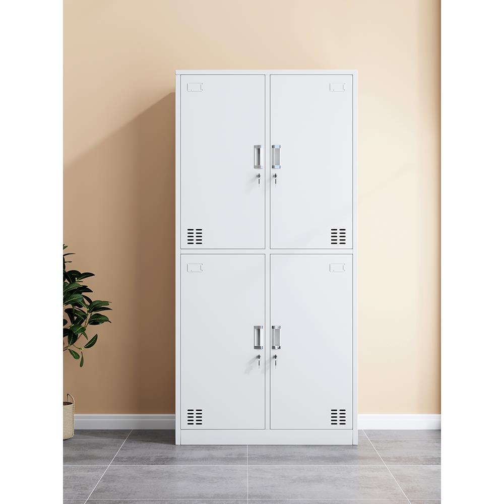 钢制四门铁皮柜6门更衣室储物柜子带锁工厂鞋柜宿舍4门员工换衣柜