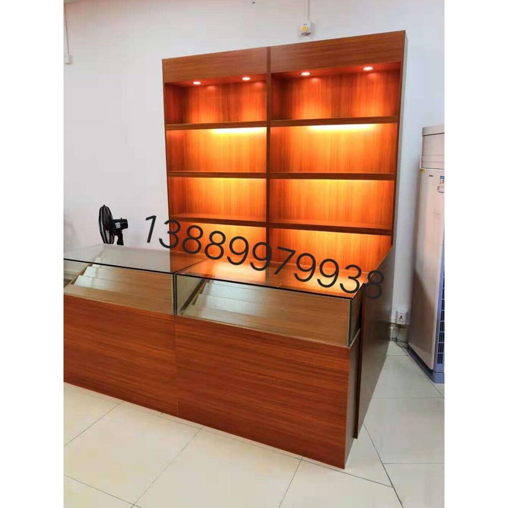 实木烟酒柜白酒展示柜红酒茶叶酒行酒庄货架礼品特产参茸陈列柜