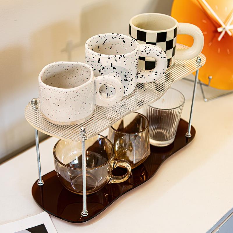 压克力杯架ins风杯子置物架桌面家居摆饰创意马克杯水杯架子