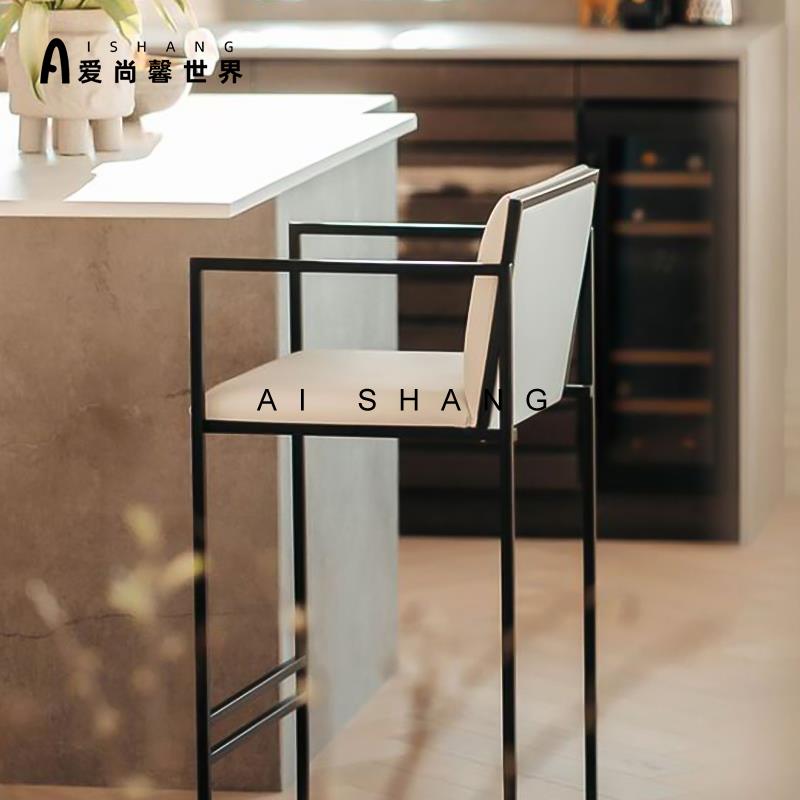 岛台吧台椅家用吧凳餐椅现代简约高脚凳眼镜店金店专用前柜台椅子