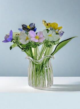 手工琉璃花束小摆件客厅桌面装饰品办公室车载摆设创意礼物送朋友