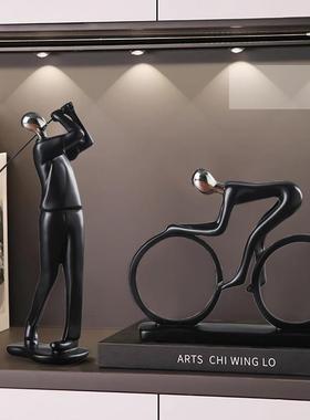 运动人物创意桌面摆件客厅酒柜办公室展示柜装饰品电视柜玄关摆设