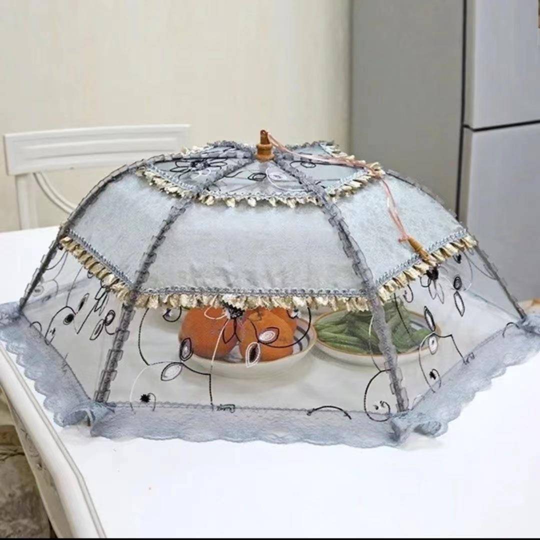 罩菜罩家用可折叠厨房防苍蝇高级剩菜罩食物罩饭菜伞餐桌罩盖菜罩