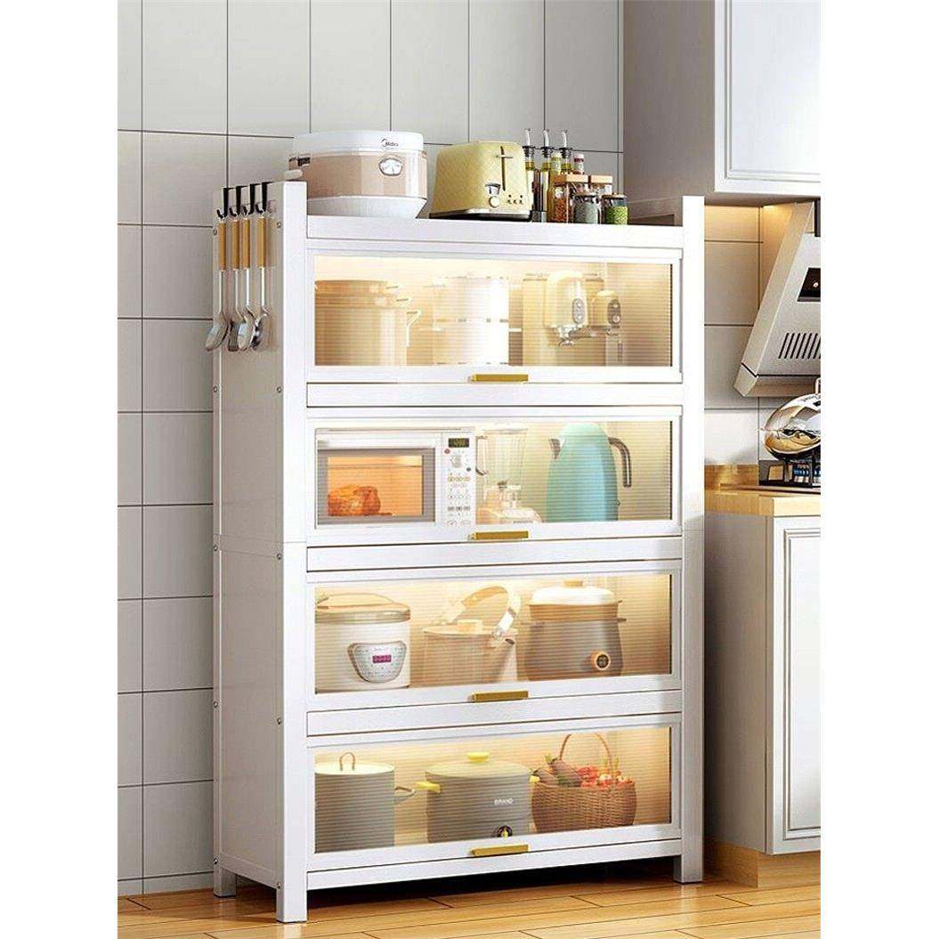 厨房多功能储藏架微波储藏柜带门防尘柜储藏架多层储藏架,厨房/烹饪用具,厨房置物架/置物柜/角架,淘宝优惠券,粉丝福利购,淘宝优惠卷