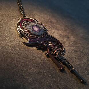 银之匙金属吊坠尤格索托斯挂件项链门之骰 克苏鲁神话周边