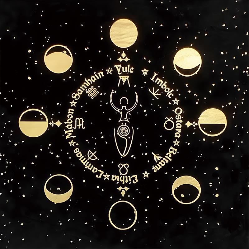 生命之树彩色塔罗牌桌 推牌布塔罗布 tarot cloth桌布垫子茶几布