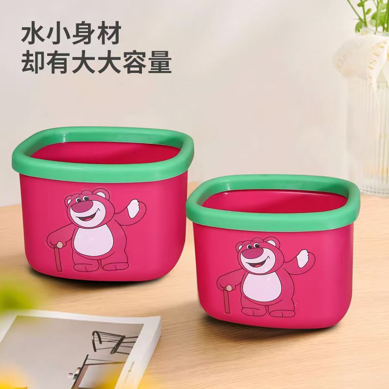 卡通草莓熊桌面垃圾桶高颜值客厅桌迷你小号创意垃圾篓卧室废纸筒