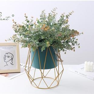 尤加利IN北欧钱叶金仿真花厂家家居S装饰婚植物卡文尤加墙假庆花