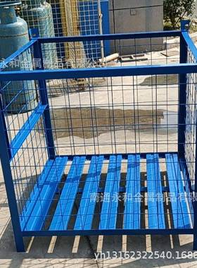 物厂金属重仓储型铁框可堆垛家折LOB叠流箱 周转箱