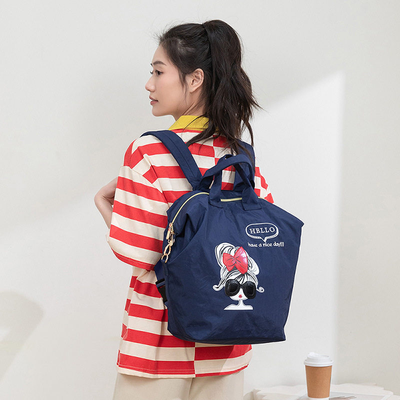 夏新款！轻便大容量双肩包通勤防水背包斜挎手提包女士旅行包