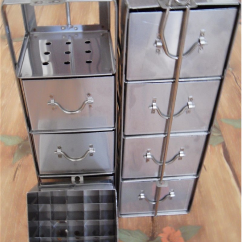 东亚亚西金凤新亚液氮罐提篮不锈钢抽屉冻存架吊架4层25格30-125