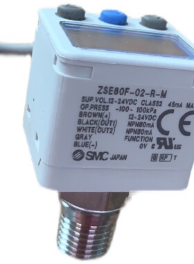 SMC ZSE80F-02-R-M 压力传感器 混合压 正负压力表 拆机件