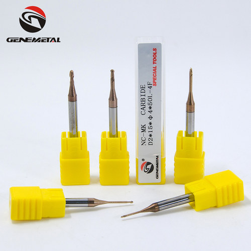 吉恩58度钨钢铣刀长颈深沟刀避空2刃球头长脖子深勾球刀R0.5 R1