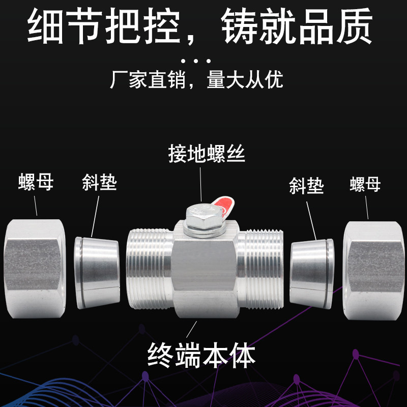 BTLY矿物质电缆终端头 NG-A防火电缆接地卡 氧化镁电缆铝护套卡箍 - 实物图