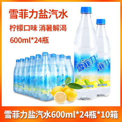 10箱可口可乐雪菲力上海盐汽水24瓶600ml整箱解暑消渴清新柠檬味