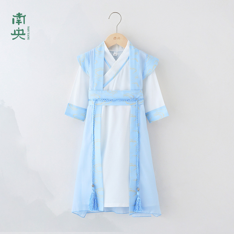 现货速发儿童汉服男童中国风宋朝明制飞鱼服男孩唐装春秋宝宝长袖