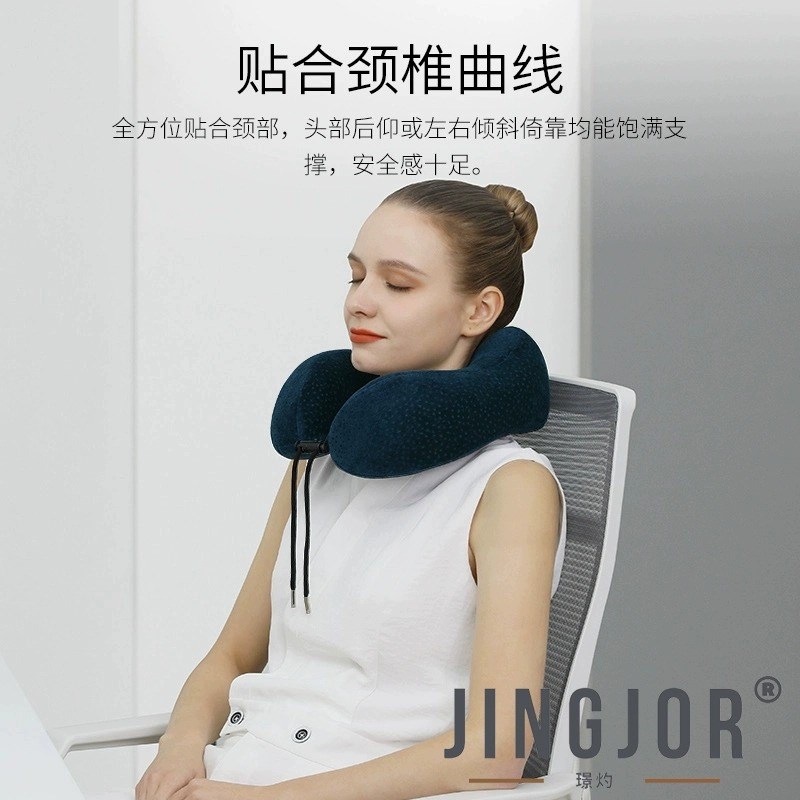 速发JigJo形 轻奢高端泰国乳胶护r枕u颈枕午睡枕U型枕午休趴睡枕