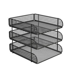 速发金属文件框文件架办公室铁质多层文件夹档案件纳物书架立式文