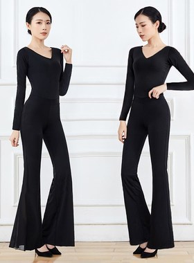 速发形装袖练服体长训带胸垫高端礼仪走秀模特导师服舞蹈练功服套