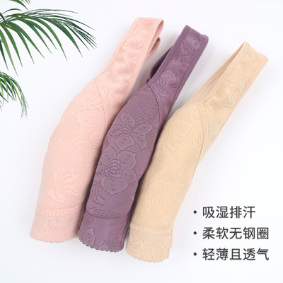 速发中老年前扣内衣薄款无海绵大码文胸无钢圈内衣背心妈妈胸罩