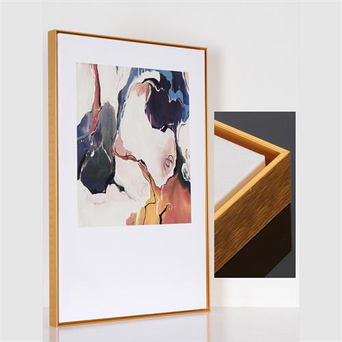 速发免装裱油画框画布带油画外框亚麻油画布成品L型金属做