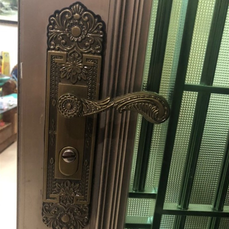 速发老式双开门锁执手门锁门锁色青古铜大锁门锁