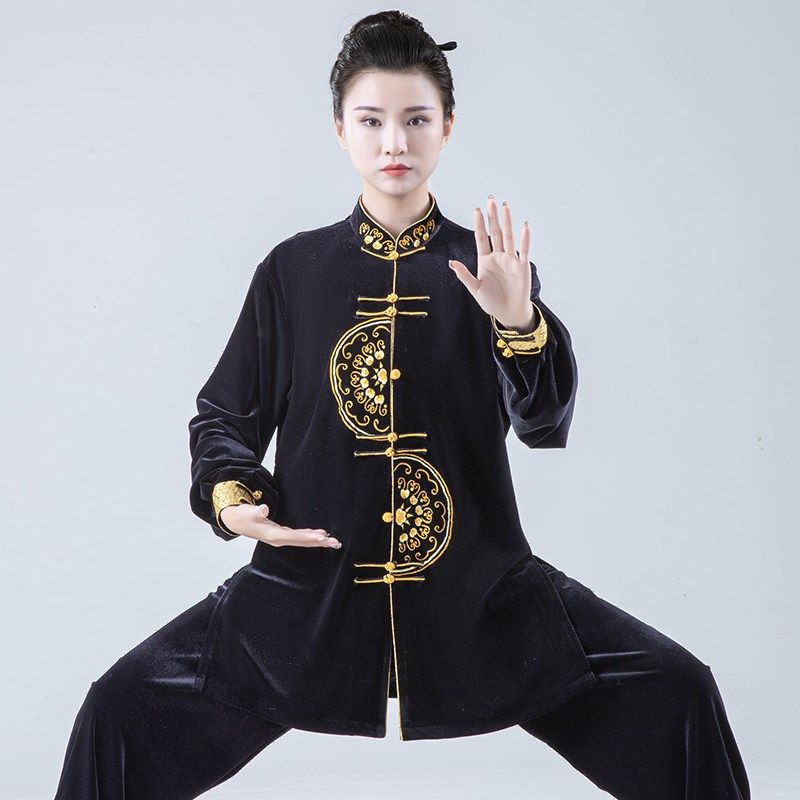 速发南韩绒太极服练功服男术厚保暖高端武秋表演太极拳加