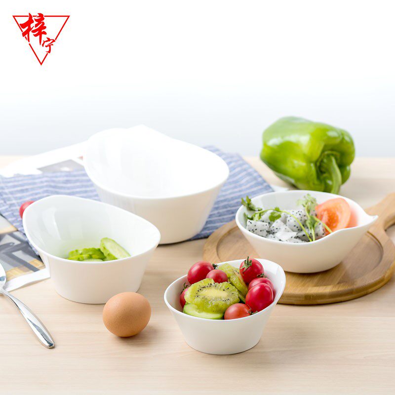 速发蛋白骨瓷陶瓷家用斗具纯羹甜品碗餐笠碗火锅调料碗饭碗沙拉碗